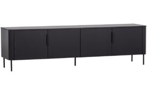 WOOOD Čern&yacute; dřevěn&yacute; TV stolek Gunnar 200 x 44 cm