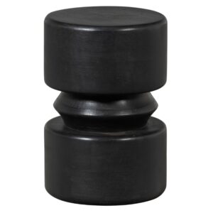 WOOOD Čern&yacute; dřevěn&yacute; odkl&aacute;dac&iacute; stolek Ullan 30 cm