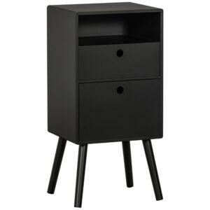 WOOOD Čern&yacute; lakovan&yacute; nočn&iacute; stolek Zyzo II. 36 x 30 cm