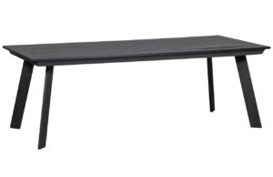 WOOOD Čern&yacute; zahradn&iacute; stůl z polywoodu Rogan 220 x 100 cm