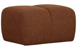 WOOOD Cihlově hněd&aacute; boucl&eacute; podnožka Zuno 80 x 60 cm