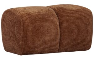 WOOOD Cihlově hněd&aacute; čalouněn&aacute; podnožka Zuno 80 x 60 cm