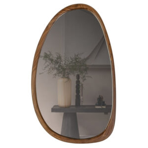 WOOOD Dřevěn&eacute; z&aacute;věsn&eacute; zrcadlo Lien 64 x 38 cm