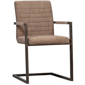 WOOOD Hněd&aacute; čalouněn&aacute; j&iacute;deln&iacute; židle Jefrey