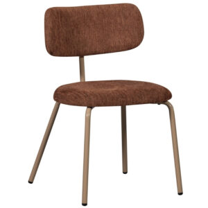 WOOOD Hněd&aacute; čalouněn&aacute; j&iacute;deln&iacute; židle Trian