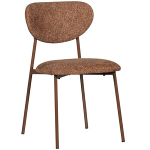 WOOOD Hněd&aacute; čalouněn&aacute; j&iacute;deln&iacute; židle Velan