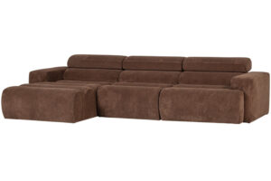 WOOOD Hněd&aacute; man&scaron;estrov&aacute; rohov&aacute; pohovka Novi 300 cm