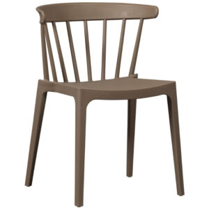 WOOOD Hněd&aacute;  plastov&aacute; zahradn&iacute; j&iacute;deln&iacute; židle Marbel
