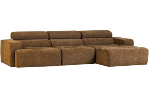 WOOOD Hněd&aacute; rohov&aacute; pohovka Novi 300 cm