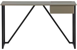 WOOOD Hnědo&scaron;ed&yacute; dřevěn&yacute; pracovn&iacute; stůl New Julius 126 x 53 cm