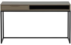 WOOOD Hnědo&scaron;ed&yacute; dřevěn&yacute; pracovn&iacute; stůl Nore 130 x 58 cm