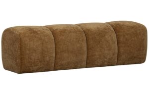 WOOOD Hnědožlut&aacute; čalouněn&aacute; lavice Zuno 160 cm