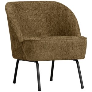 WOOOD Hnědožlut&eacute; sametov&eacute; křeslo Tergi