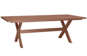 WOOOD Hněd&yacute; hlin&iacute;kov&yacute; zahradn&iacute; j&iacute;deln&iacute; stůl Jia 220 x 105 cm