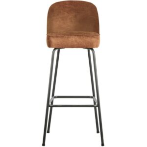 WOOOD Koňakově hněd&aacute; koženkov&aacute; barov&aacute; židle Tergi 79 cm