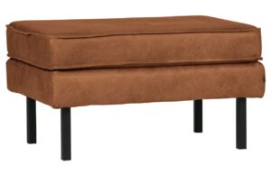 WOOOD Koňakově hněd&aacute; koženkov&aacute; podnožka Raden