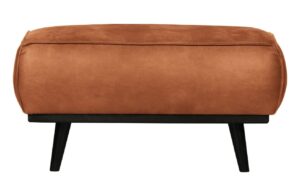 WOOOD Koňakově hněd&aacute; koženkov&aacute; podnožka Twilight