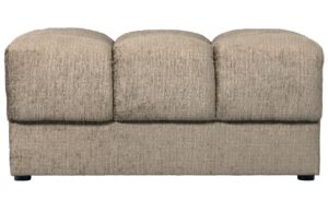 WOOOD Kr&eacute;mově b&iacute;l&aacute; sametov&aacute; podnožka Restella 82 x 61 cm