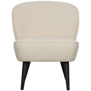 WOOOD Kr&eacute;mově b&iacute;l&eacute; l&aacute;tkov&eacute; křeslo Norma