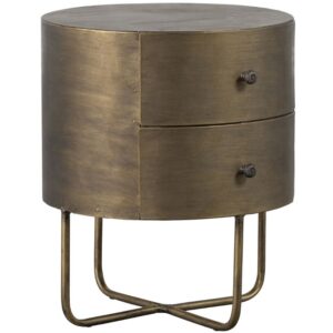 WOOOD Mosazn&yacute; kovov&yacute; odkl&aacute;dac&iacute; stolek Lossy 39 cm