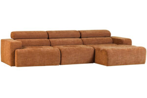 WOOOD Oranžov&aacute; rohov&aacute; pohovka Novi 300 cm