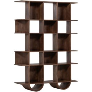 WOOOD Ořechov&aacute; knihovna Sinne 180 x 130 cm