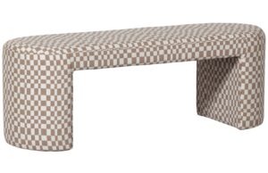 WOOOD P&iacute;skově hněd&aacute; čalouněn&aacute; lavice Jacob 130 cm