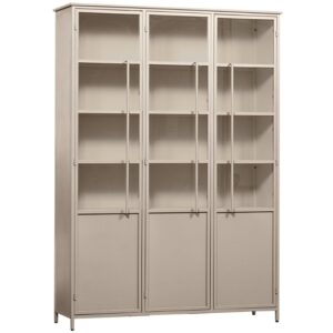 WOOOD P&iacute;skově hněd&aacute; kovov&aacute; vitr&iacute;na Merrick 200 x 142 cm