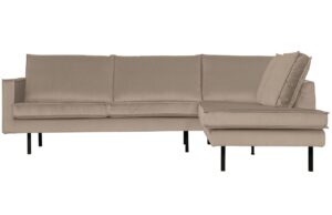 WOOOD Sametov&aacute; rohov&aacute; pohovka Raden 266 cm