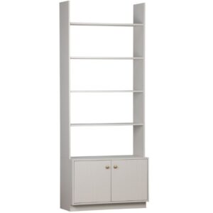 WOOOD &Scaron;ed&aacute; borovicov&aacute; knihovna Madine 200 x 79