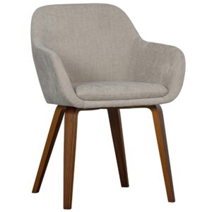 WOOOD &Scaron;ed&aacute; sametov&aacute; j&iacute;deln&iacute; židle Castiel s područkami