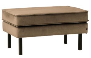 WOOOD &Scaron;ed&aacute; sametov&aacute; podnožka Raden