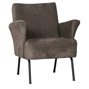 WOOOD &Scaron;ed&eacute; l&aacute;tkov&eacute; křeslo Mousine