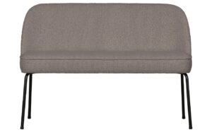 WOOOD &Scaron;edohněd&aacute; l&aacute;tkov&aacute; boucl&eacute; j&iacute;deln&iacute; lavice Tergi 120 cm