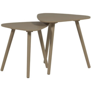 WOOOD Set dvou b&eacute;žov&yacute;ch odkl&aacute;dac&iacute;ch stolků Nila 40 x 40/45 x 45 cm