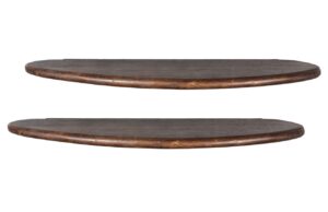 WOOOD Set dvou n&aacute;stěnn&yacute;ch ořechov&yacute;ch polic Ivy 50 cm