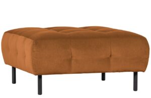 WOOOD Skořicově hněd&aacute; sametov&aacute; podnožka Doyle