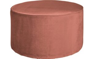 WOOOD Starorůžov&yacute; sametov&yacute; taburet Norma 60 cm