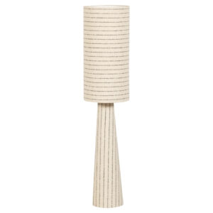 WOOOD Světle b&eacute;žov&aacute; boucl&eacute; stojac&iacute; lampa Loft 130 cm