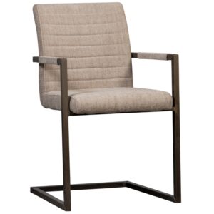 WOOOD Světle hněd&aacute; čalouněn&aacute; j&iacute;deln&iacute; židle Jefrey