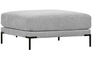 WOOOD Světle &scaron;ed&aacute; l&aacute;tkov&aacute; podnožka Coulee 100 x 100 cm