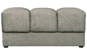 WOOOD Světle &scaron;ed&aacute; sametov&aacute; podnožka Restella 82 x 61 cm