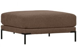 WOOOD Tmavě hněd&aacute; l&aacute;tkov&aacute; podnožka Coulee 100 x 100 cm