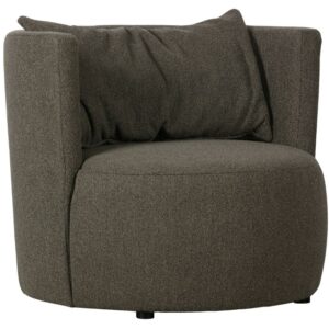 WOOOD Tmavě hněd&eacute; l&aacute;tkov&eacute; křeslo Torpe