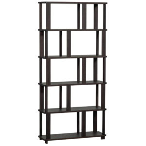 WOOOD Tmavě hněd&yacute; dubov&yacute; reg&aacute;l Riss 186 x 90 cm