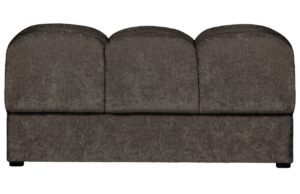 WOOOD Tmavě &scaron;ed&aacute; čalouněn&aacute; podnožka Restella 82 x 61 cm