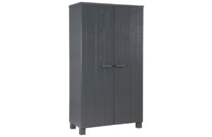 WOOOD Tmavě &scaron;ed&aacute; dřevěn&aacute; skř&iacute;ň Koben 202 x 111 cm