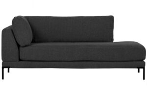 WOOOD Tmavě &scaron;ed&aacute; l&aacute;tkov&aacute; leno&scaron;ka Coulee 200 cm