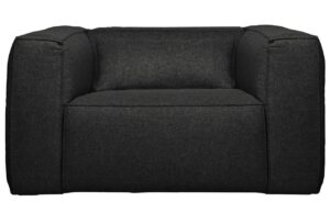 WOOOD Tmavě &scaron;ed&eacute; l&aacute;tkov&eacute; křeslo Bearny