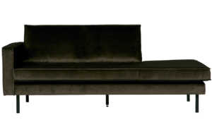 WOOOD Tmavě zelen&aacute; sametov&aacute; leno&scaron;ka Raden 203 cm